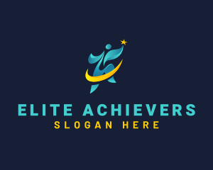 Leader Star Achievement logo design