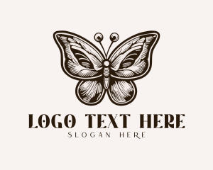 Delicate - Monarch Butterfly Garden logo design