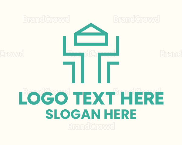 Home Real Estate Letter T Logo