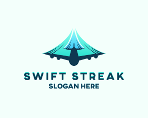 Streak - Airplane Fast Soaring logo design