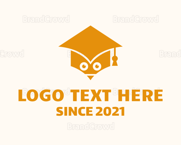 Graduation Cap Owl Logo