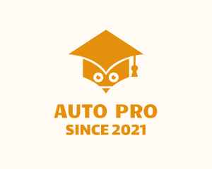 Academe - Graduation Cap Owl logo design