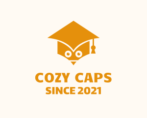 Graduation Cap Owl logo design