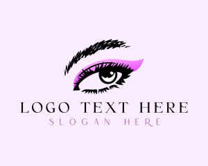Eyeliner - Eye Lashes Feminine Cosmetic logo design