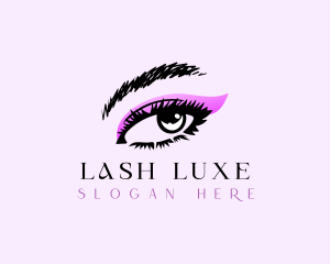 Eye Lashes Feminine Cosmetic logo design