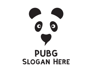 Panda Speech Bubble logo design