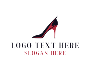 Shoemaking - Fashion Stilettos Heels logo design