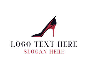 Peep Toe - Fashion Stilettos Heels logo design