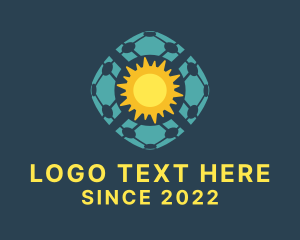 Natural Energy - Sun Solar Panels logo design