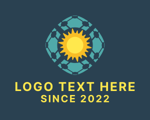 Renewable - Sun Solar Panels logo design
