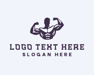 Workout - Gym Bodybuilding Trainer logo design