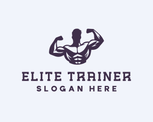 Trainer - Gym Bodybuilding Trainer logo design