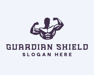 Masculine - Gym Bodybuilding Trainer logo design