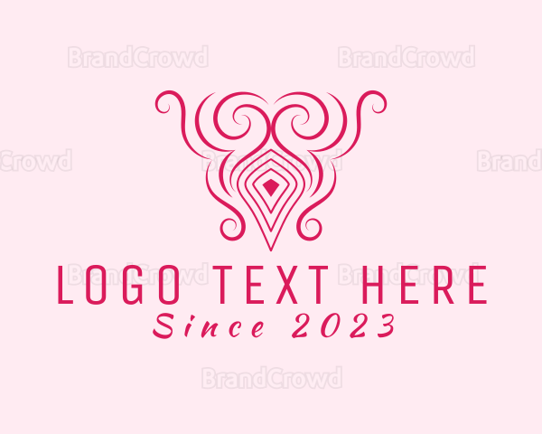 Vase Swirl Decor Logo