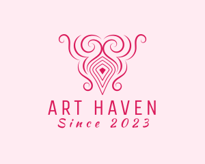 Vase Swirl Decor logo design