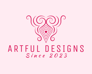 Vase Swirl Decor logo design