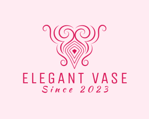 Vase - Vase Swirl Decor logo design