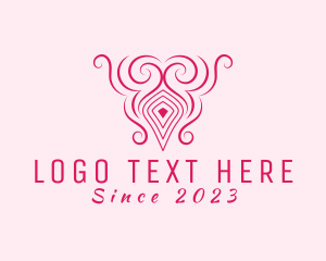 Detailed - Vase Swirl Decor logo design