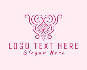 Vase Swirl Decor Logo