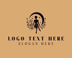 Floral Woman Beauty logo design