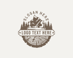 Emblem - Lumberjack Wood Planer logo design