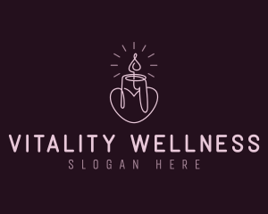 Wellness - Candlelight Heart Wellness logo design