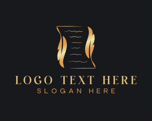 Sign - Feather Quill Writer logo design
