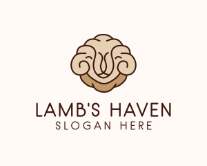 Lamb - Happy Sheep Wool logo design