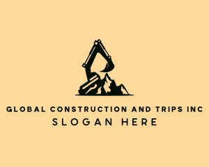 Excavation - Mining Excavator Heavy Equipment logo design