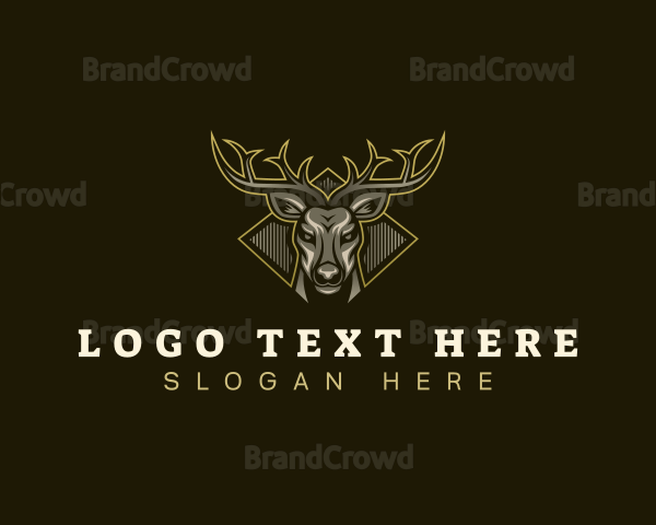 Antler Deer Buck Logo