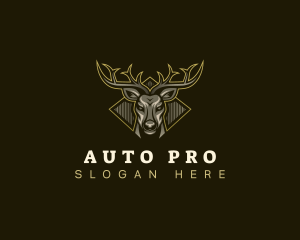 Antler Deer Buck Logo