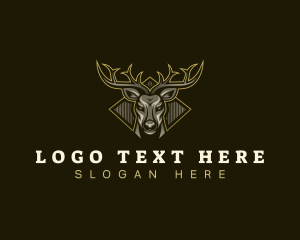 Antler Deer Buck Logo