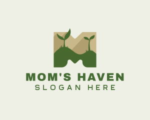 Planting Leaves Eco logo design