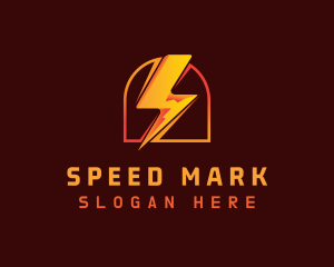 Speed Lightning Bolt logo design