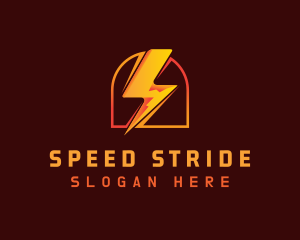 Speed Lightning Bolt logo design