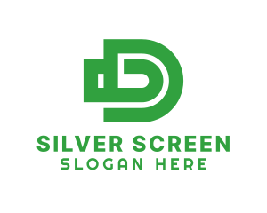 Hobby - Green Bullet Letter D logo design
