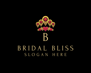 Bride - Love Location Pin Destination logo design