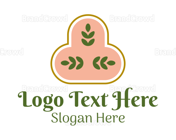 Bohemian Plant Leaves Logo