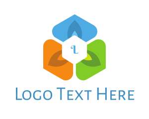 Modern Flower Lettermark logo design