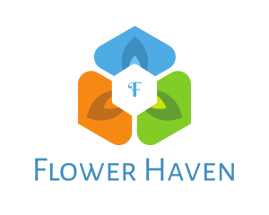 Modern Flower Lettermark logo design