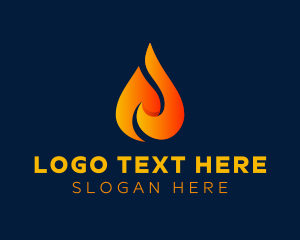 Gasoline - Flaming Fire Energy logo design