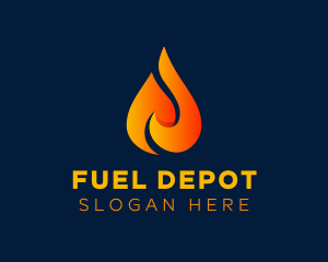 Gasoline - Flaming Fire Energy logo design