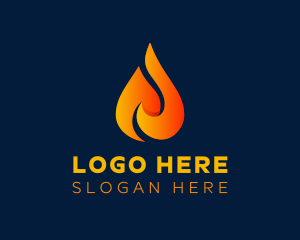 Heating - Flaming Fire Energy logo design