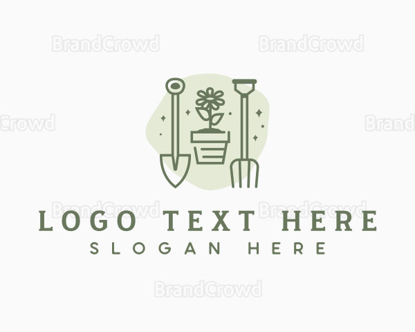 Gardening Tool Plant Logo