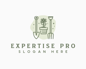 Gardening Tool Plant Logo