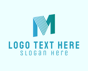 Moving - Stripe Firm Letter M logo design