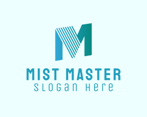 Stripe Firm Letter M logo design