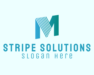 Stripe - Stripe Firm Letter M logo design