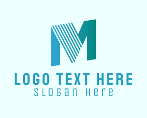 Letter M - Stripe Firm Letter M logo design