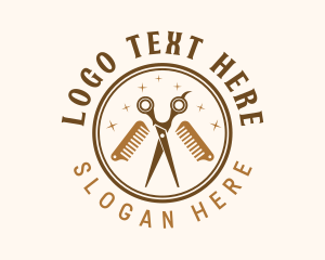 Barbershop - Barbershop Grooming Scissors logo design